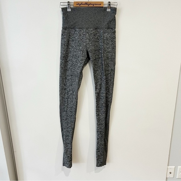 Athleta Womens Exhale Heel Leggings Stash Pocket High Rise Gray Yoga - Picture 4 of 9